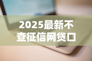 2025最新不查征信网贷口子推荐