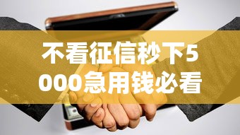 不看征信秒下5000急用钱必看