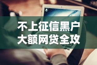 不上征信黑户大额网贷全攻略