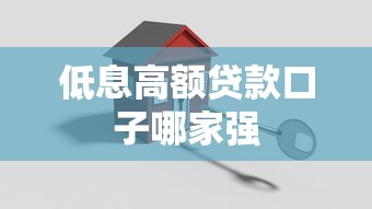 低息高额贷款口子哪家强