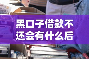 黑口子借款不还会有什么后果