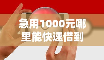 急用1000元哪里能快速借到