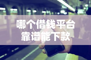 哪个借钱平台靠谱能下款