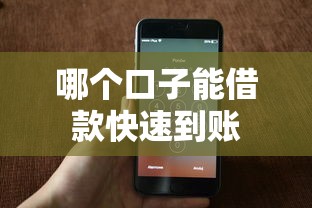 哪个口子能借款快速到账
