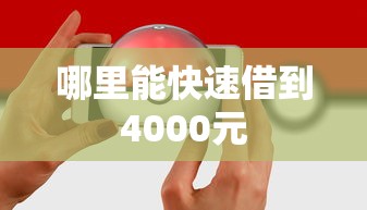 哪里能快速借到4000元