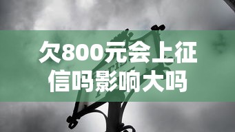 欠800元会上征信吗影响大吗