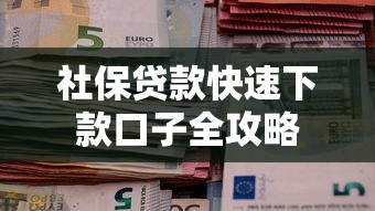 社保贷款快速下款口子全攻略