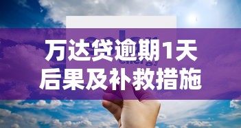 万达贷逾期1天后果及补救措施
