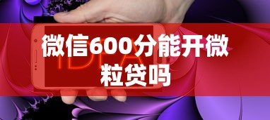 微信600分能开微粒贷吗