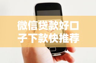微信贷款好口子下款快推荐