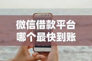 微信借款平台哪个最快到账
