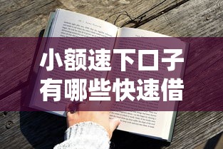 小额速下口子有哪些快速借款推荐