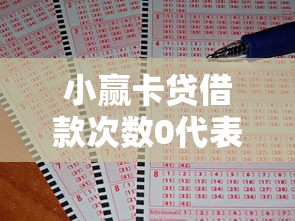 小赢卡贷借款次数0代表什么