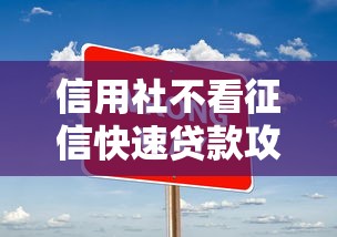 信用社不看征信快速贷款攻略