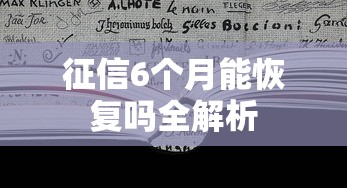 征信6个月能恢复吗全解析
