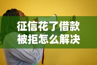 征信花了借款被拒怎么解决
