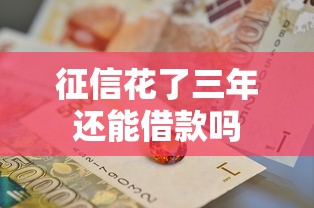 征信花了三年还能借款吗