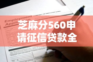 芝麻分560申请征信贷款全攻略