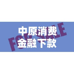 中原消费金融下款快吗容易通过吗