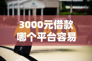3000元借款哪个平台容易通过