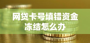网贷卡号填错资金冻结怎么办