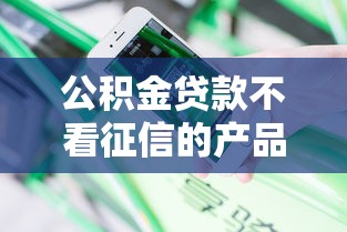 公积金贷款不看征信的产品有哪些