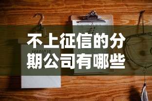 不上征信的分期公司有哪些推荐