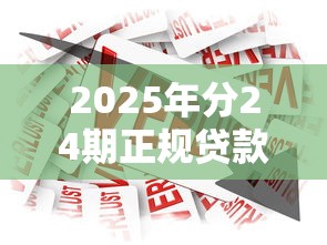 2025年分24期正规贷款平台推荐