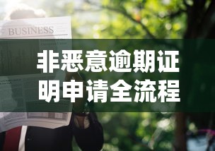 非恶意逾期证明申请全流程解析
