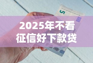 2025年不看征信好下款贷款平台推荐