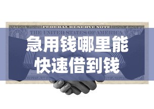 急用钱哪里能快速借到钱
