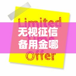 无视征信备用金哪里可以申请？急需5000元周转当天到账