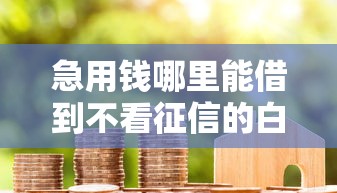 急用钱哪里能借到不看征信的白户网贷？急需5000元秒下款的口子