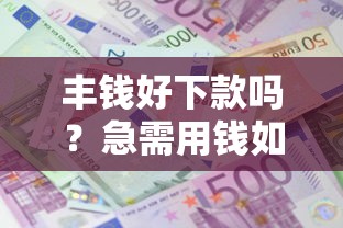 丰钱好下款吗？急需用钱如何快速通过审批