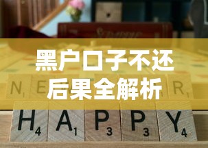 黑户口子不还后果全解析