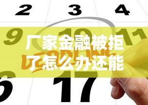 厂家金融被拒了怎么办还能重新申请成功吗