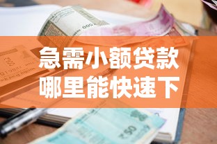 急需小额贷款哪里能快速下款 能下款的小贷公司有哪些靠谱推荐