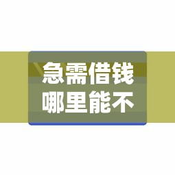 急需借钱哪里能不看征信 薪期贷无视信用评分秒下款的口子有哪些