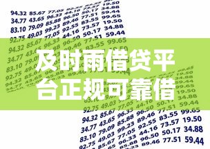 及时雨借贷平台正规可靠借款首选