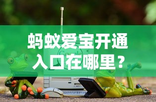 蚂蚁爱宝开通入口在哪里？快速开通蚂蚁爱宝的方法