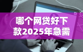 哪个网贷好下款2025年急需用钱选这5个容易通过的平台