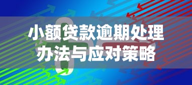小额贷款逾期处理办法与应对策略