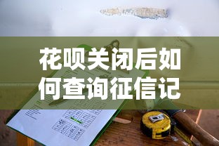 花呗关闭后如何查询征信记录
