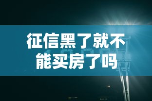 征信黑了就不能买房了吗