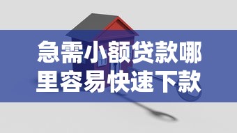 急需小额贷款哪里容易快速下款？要正规安全秒到账的