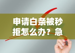 申请白条被秒拒怎么办？急需快速通过审核的解决方法