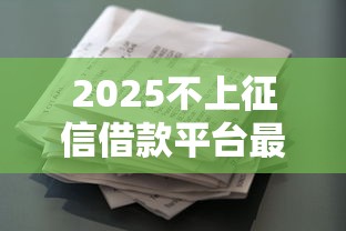 2025不上征信借款平台最新推荐