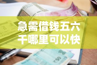 急需借钱五六千哪里可以快速借到小额贷款