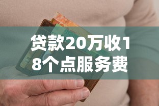 贷款20万收18个点服务费合理吗