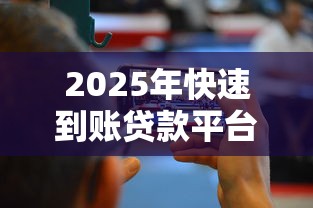 2025年快速到账贷款平台推荐
